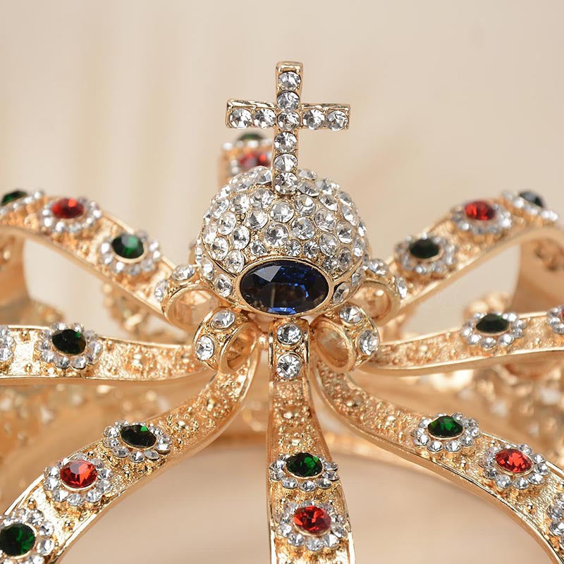 Retro Alloy Crown Hair Clip - Gold