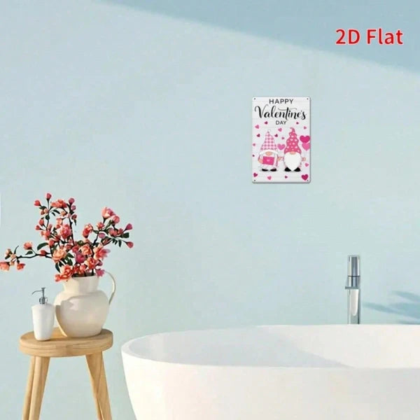 Metal Tin Wall Decoration - 20cm x 20cm Art Sign