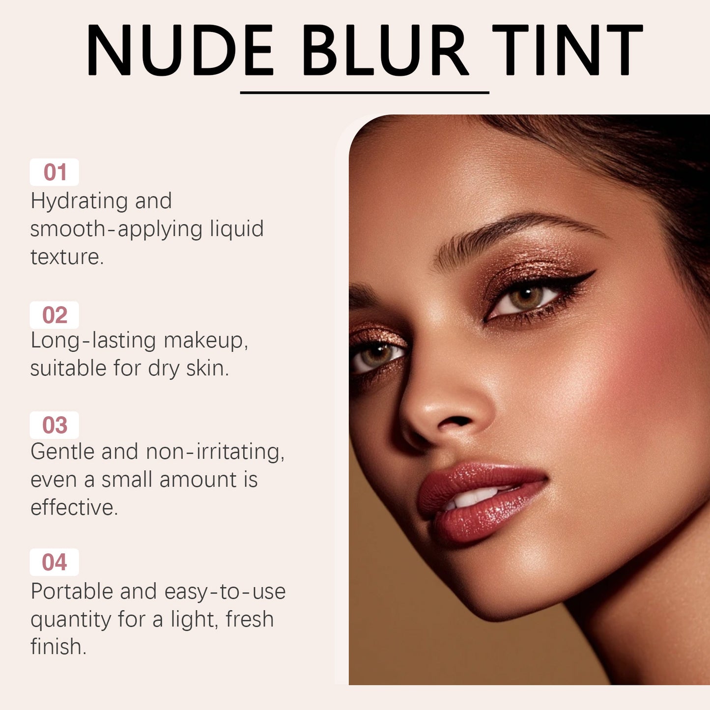 Matte Blush Lip Gloss 5g - Hydrating Lip Makeup for All