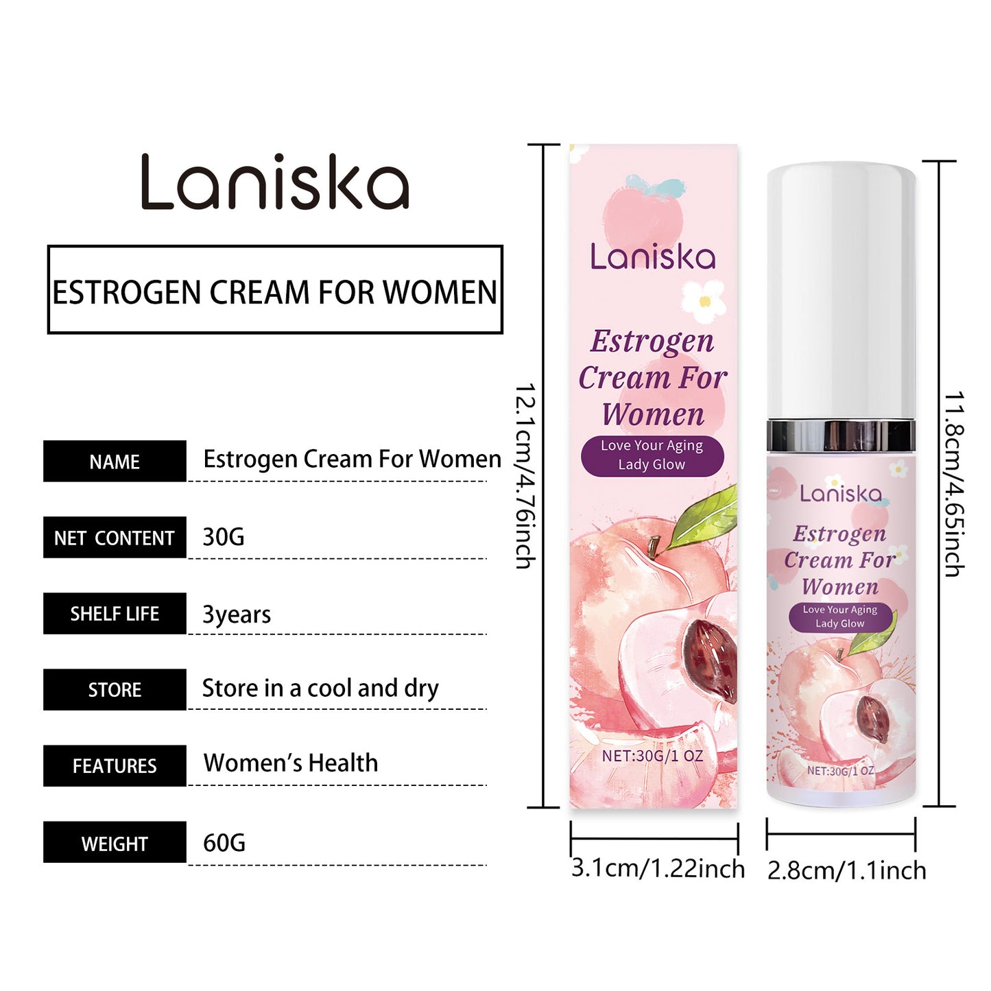 Intimate Care Repair Cream for Women - Gentle Estriol Soothing Lotion, 30g