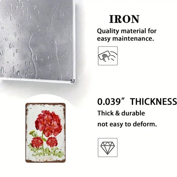Metal Tin Wall Decoration - 20 cm x 20 cm Art Sign