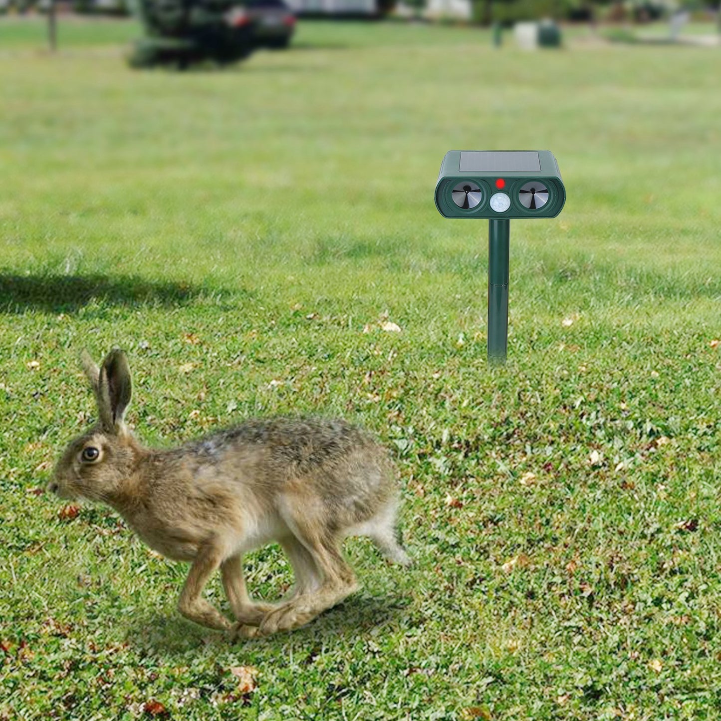 Ultrasonic Animal Repeller - Solar Powered Motion Sensor
