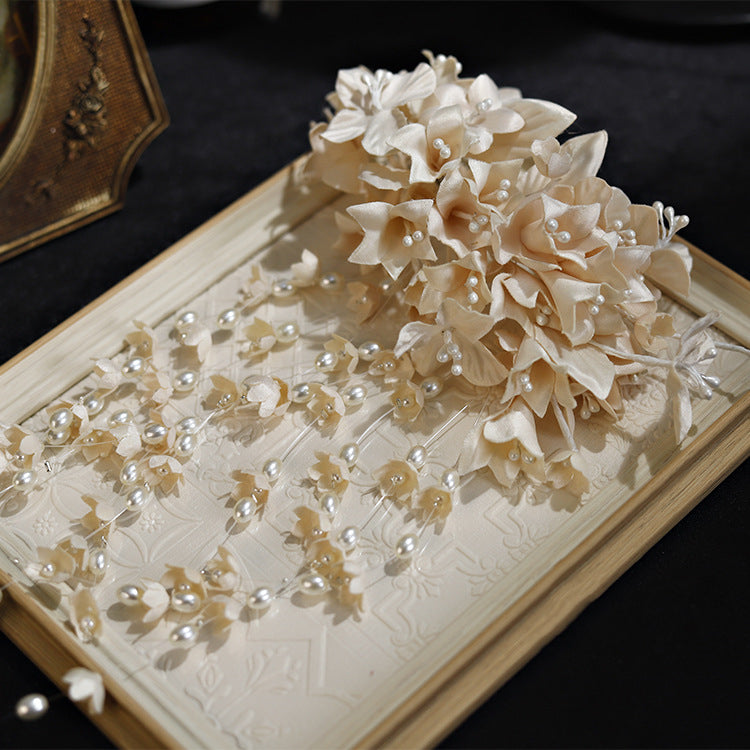 Women's Flower Hairpin - Apricot