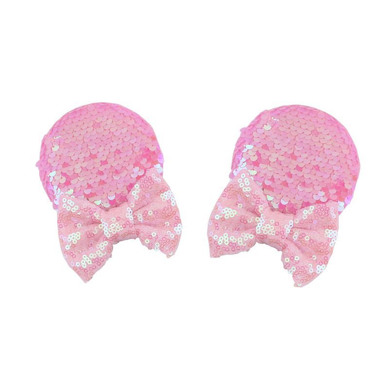 Sequin Bow Hairpin Clip for Kids