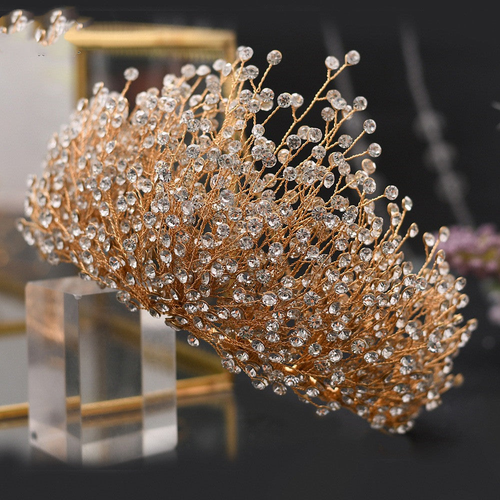 Rhinestone Crown Wedding Headdress - Multiple Styles