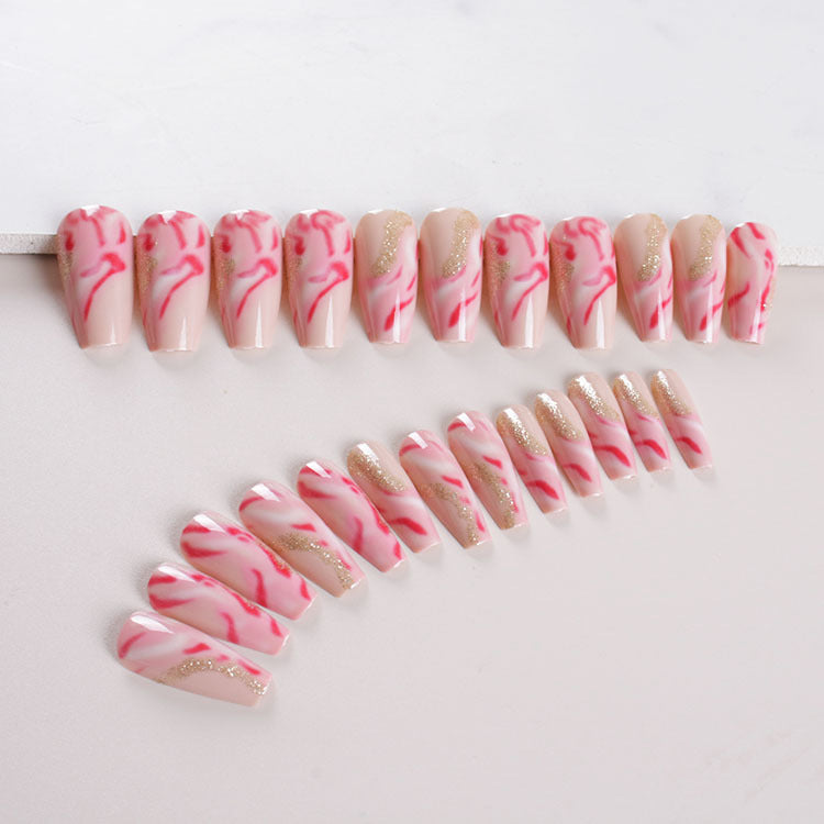 One Second Wearable Manicure Kit with Nail Stickers & Glue - Seamless & Ultra-Thin Styles