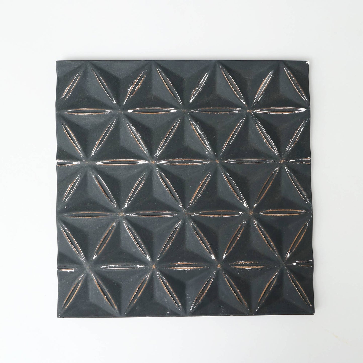 Black Square Shape Handcrafted MDF Wall Decor -16 X16 Elegant Home