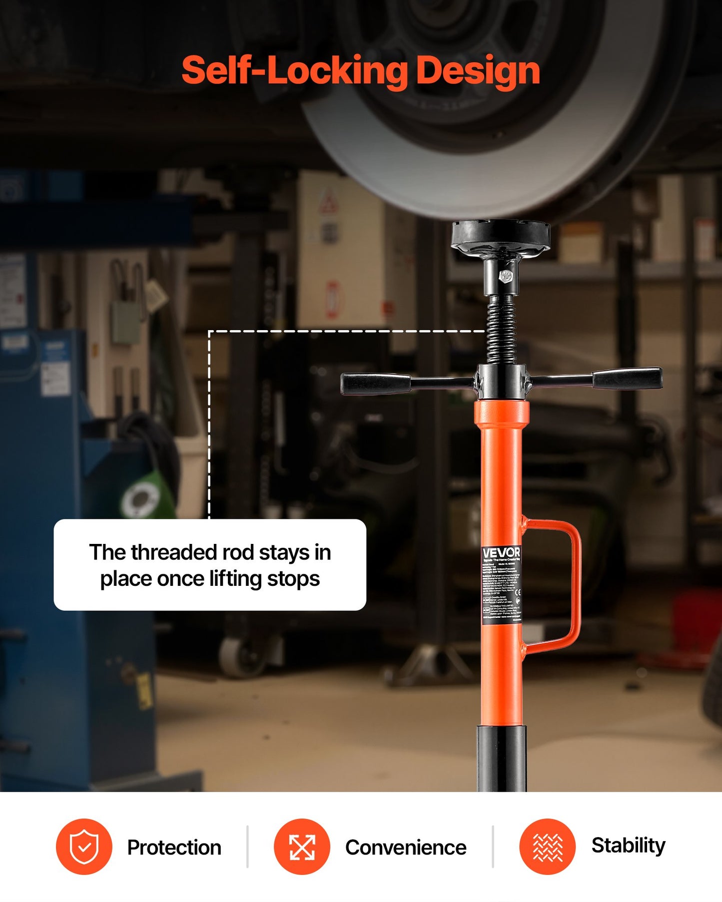 Adjustable Underhoist Support Stand 1 Ton Capacity for Vehicle Repair