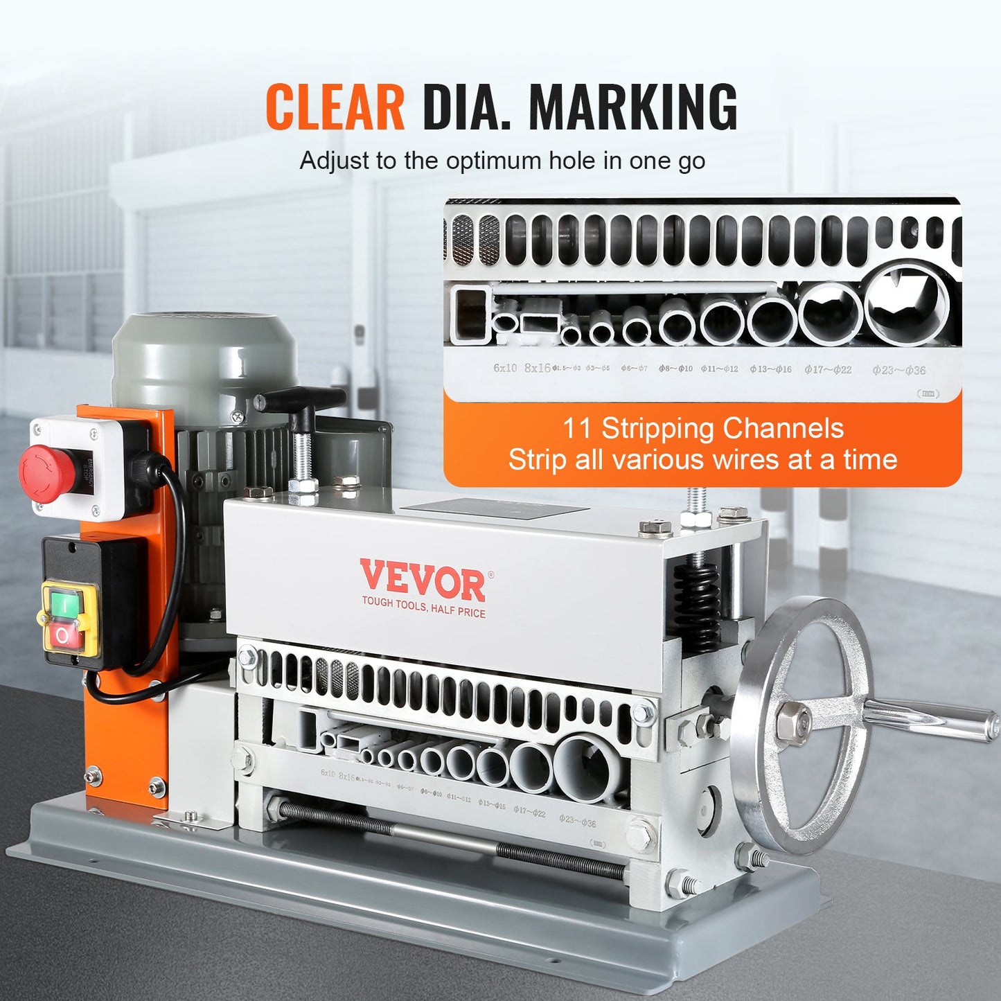 Electric Wire Stripping Machine 370W Fast Cable Peeler for Copper Recycling