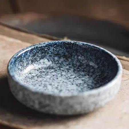 Ceramic Sauce Dish - Nordic Style Porcelain Round Plate for Kitchen, 3.5 Inches
