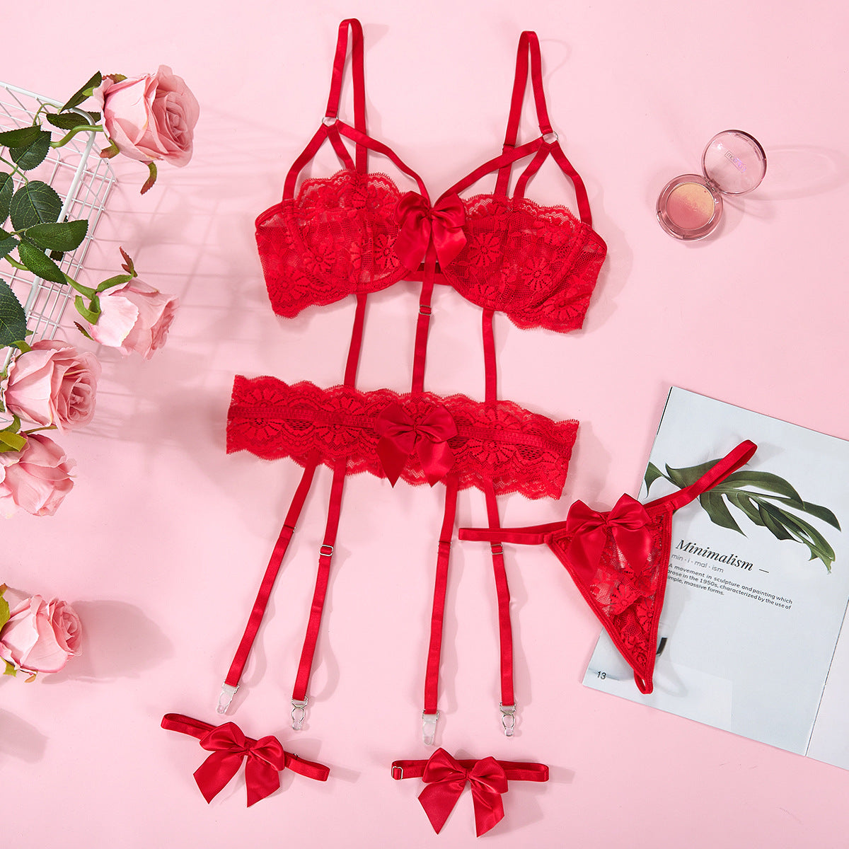 European & American Lace Perspective Valentine's Day Bow - Home Decor & Gift