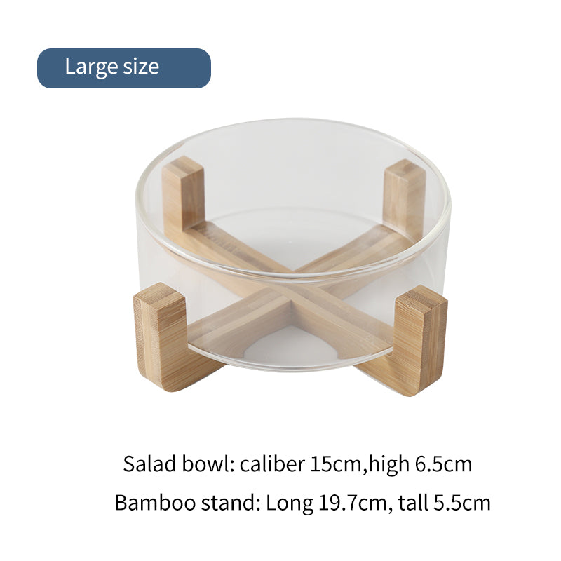 Glass Salad Bowl Large & Small Sizes - Durable Tableware for Fresh Salads