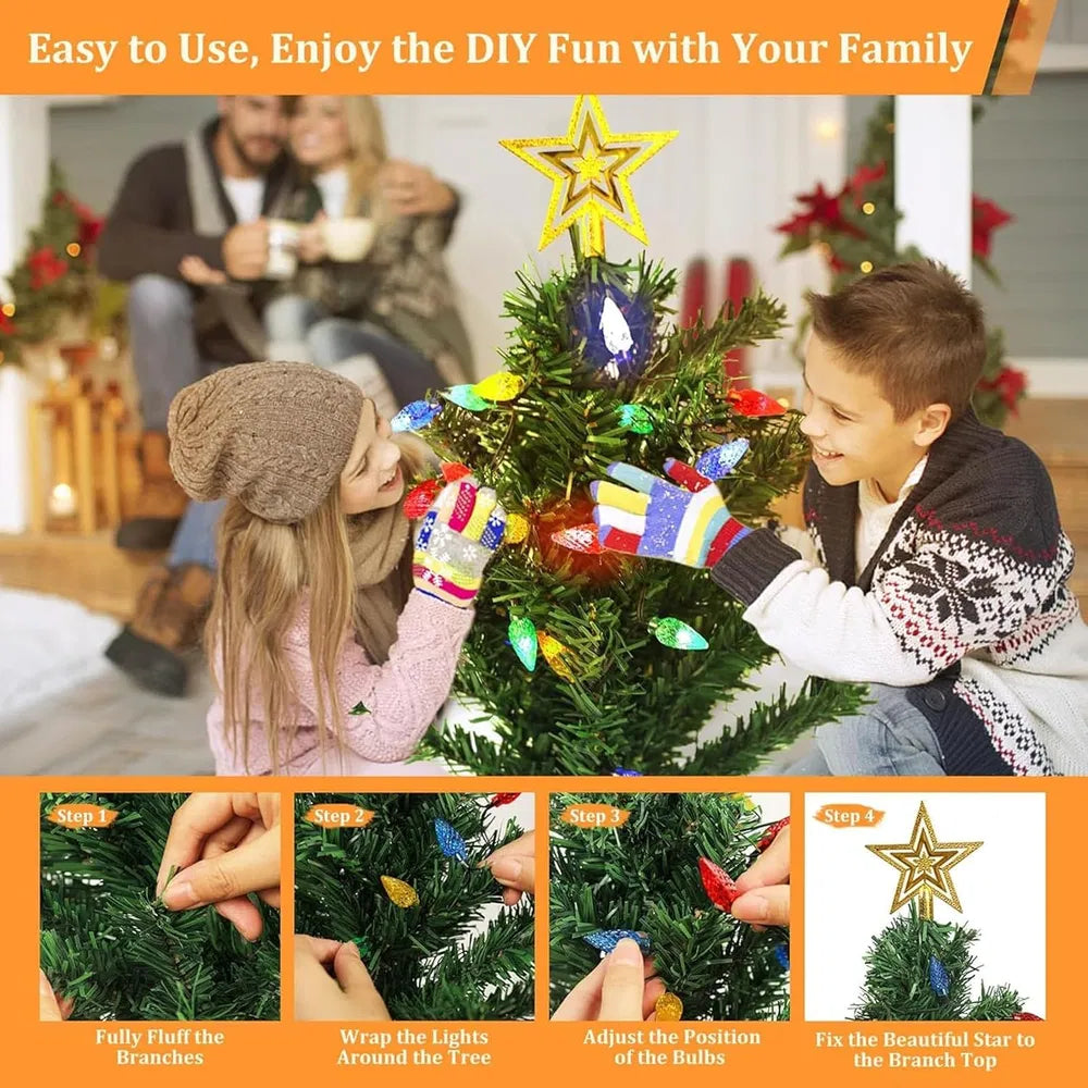 Solar Christmas Pathway Lights - Waterproof Outdoor Decorations