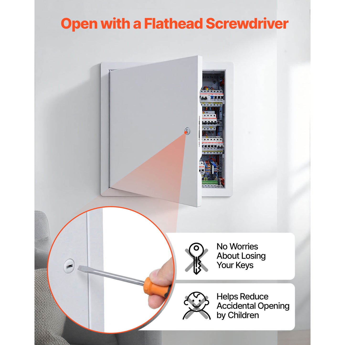 Galvanized Steel Access Panel for Drywall 13.3x13.3in - Easy Install Hinged Service Door