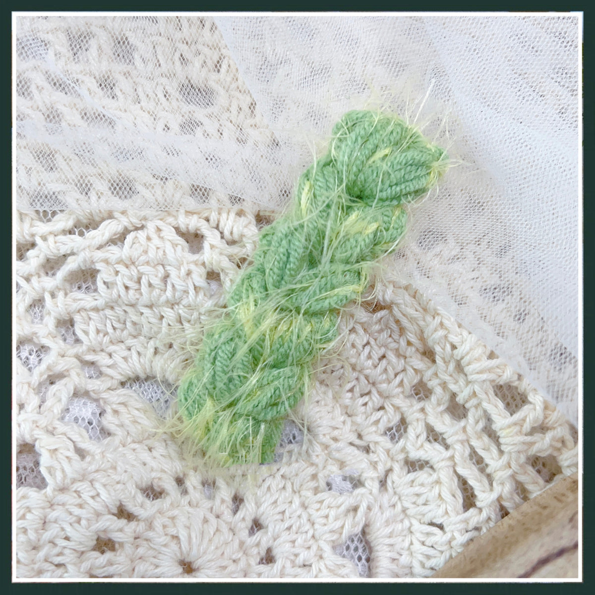 Hand-Crocheted Embroidered Hair Clip, Multiple Colors