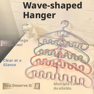 Wave Clothes Hanger - Green Multi-Pack for Closet Organization