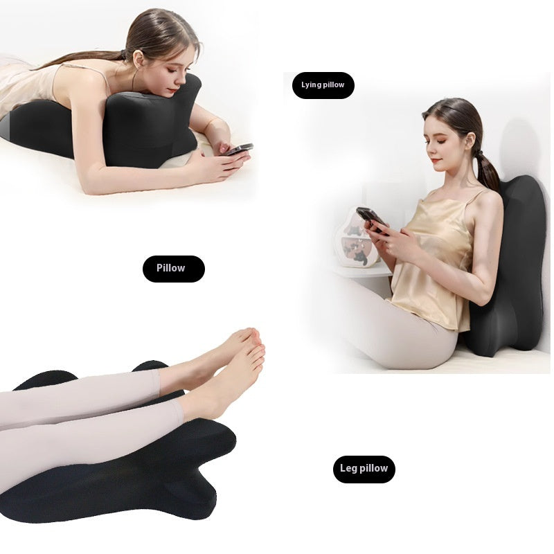 Stomach Sleeper Pillow with Mobile Phone Holder - Adjustable Home Cushions