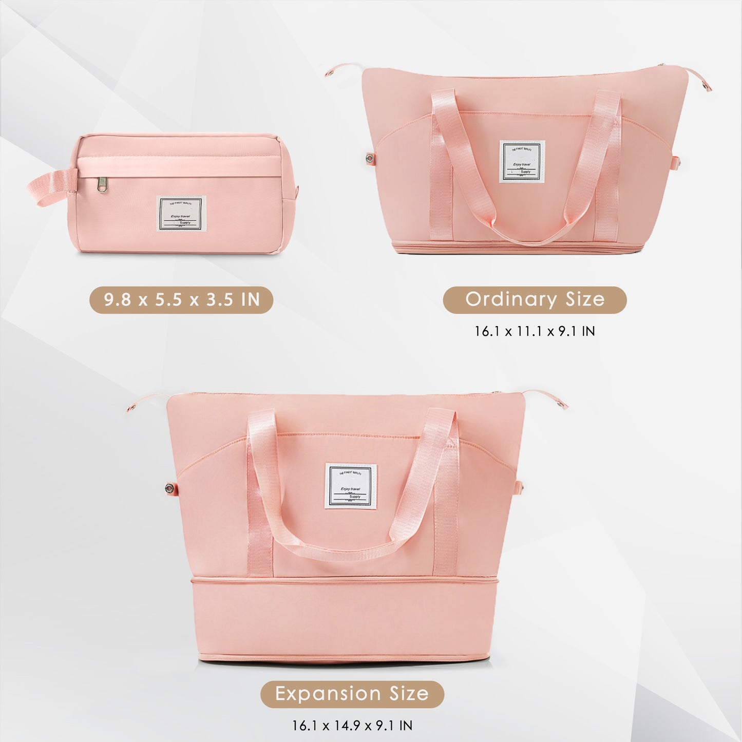 6-Piece Hardside Luggage Set with TSA Lock - Pink