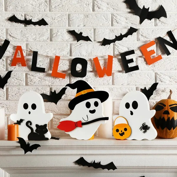 Halloween Wooden Tiered Tray Decor - Set of 3 Signs