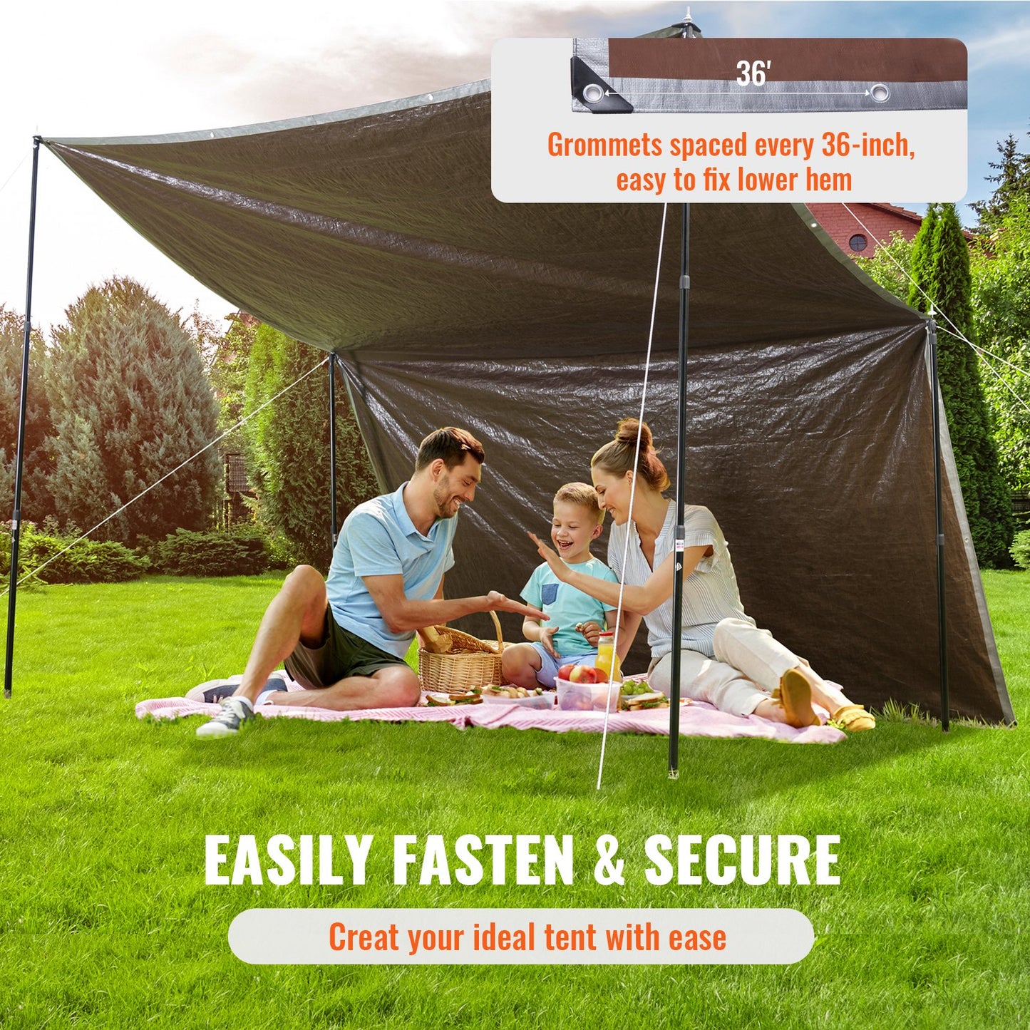 Waterproof Tarp 20x30 Ft Poly Cover 10 Mil UV Resistant Heavy Duty Outdoor Tarpaulin