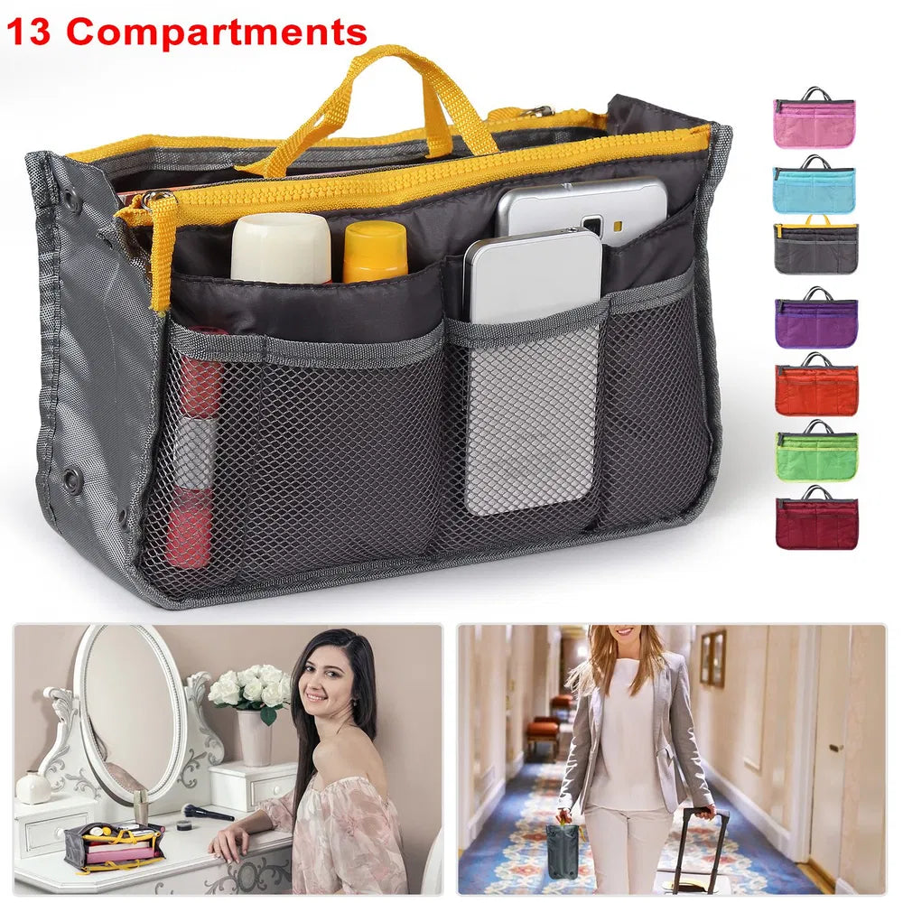 Women Lady Travel Insert Handbag Organiser Makeup Bags Toiletry Purse