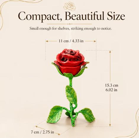 Retro Rose Incense Burner - Creative Home Decor for Weddings & Events
