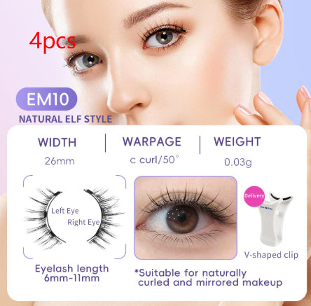 Magnetic False Eyelashes with Clip - Natural Style, Long-Lasting Wear