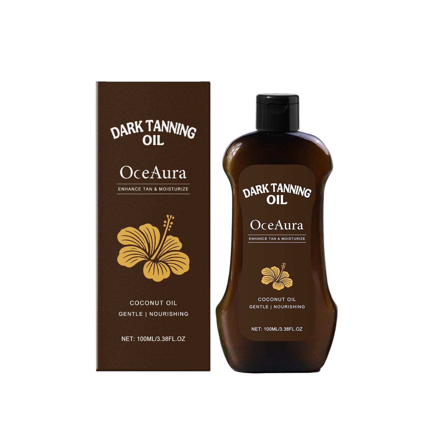 Dark Tanning Oil - Moisturizing Body Oil for Sunless Tanning 100ml