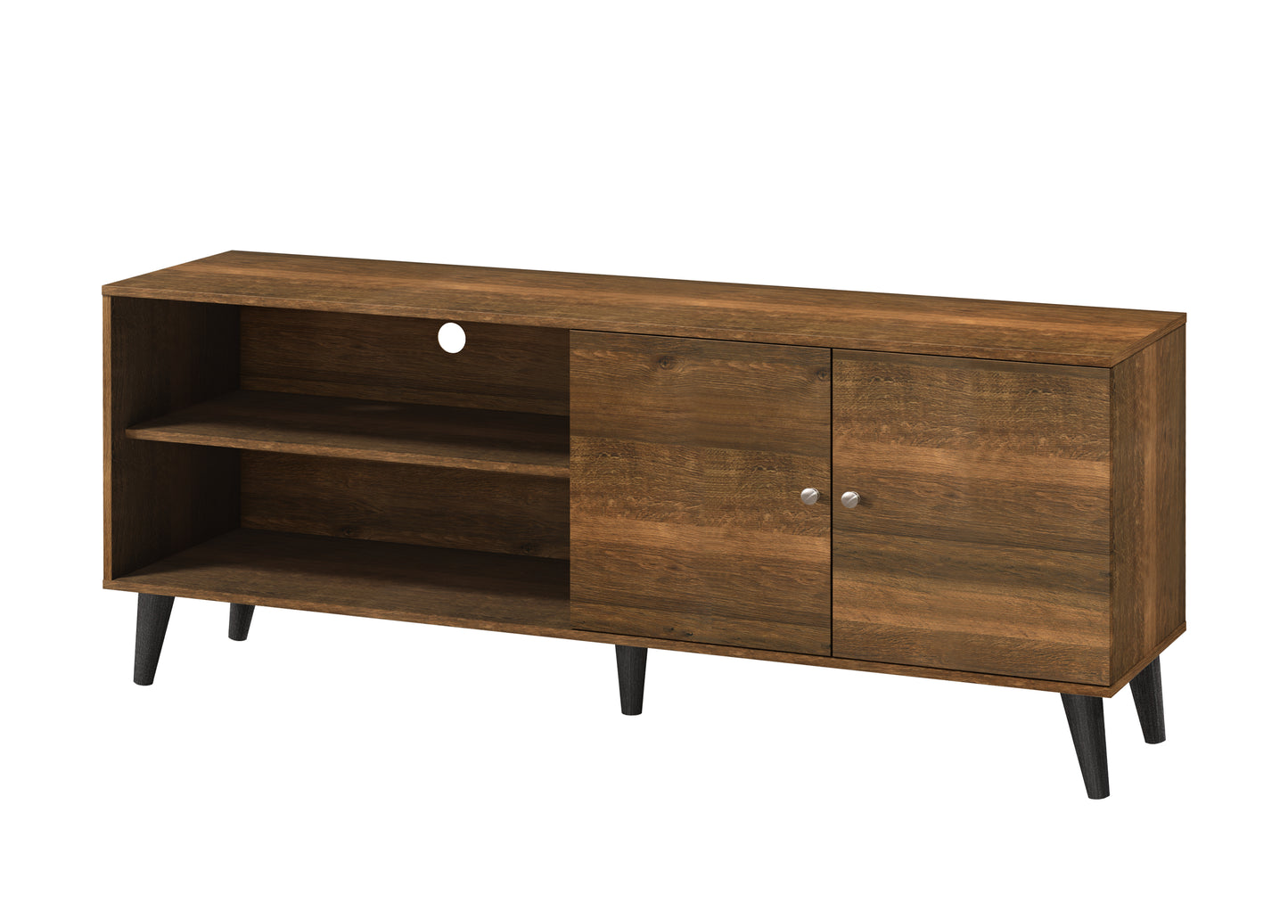 Amidon TV Stand For TVs Up To 63 , With 2 Storage Shelves& 1 Cabinet,