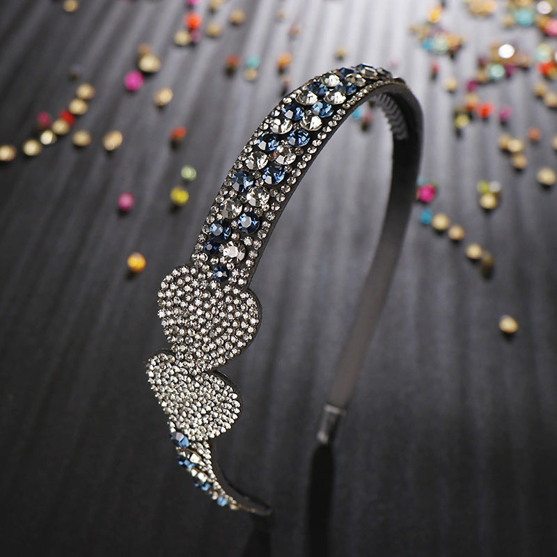 Korean Style Non-Slip Hair Headband with Rhinestones - Hair Accessories for Women