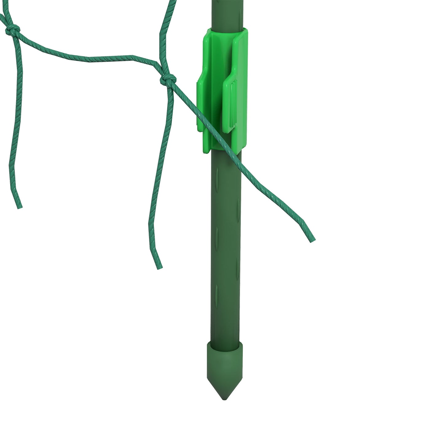 Metal Garden Trellis with Climbing Net - Outdoor Support for Vines, 57x66x81 Inches, Green