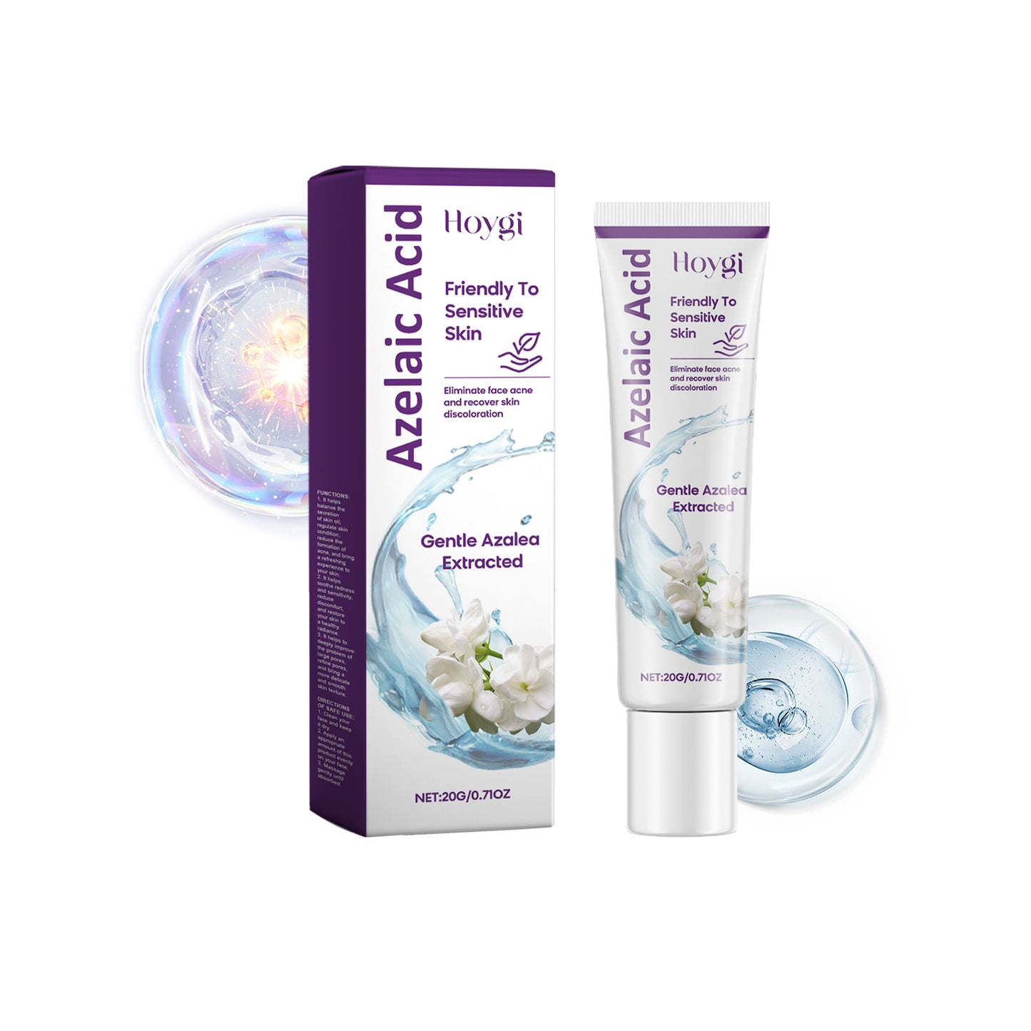 Acne Clearing Cream with Azelaic Acid - 20g Pore Refining Facial Treatment