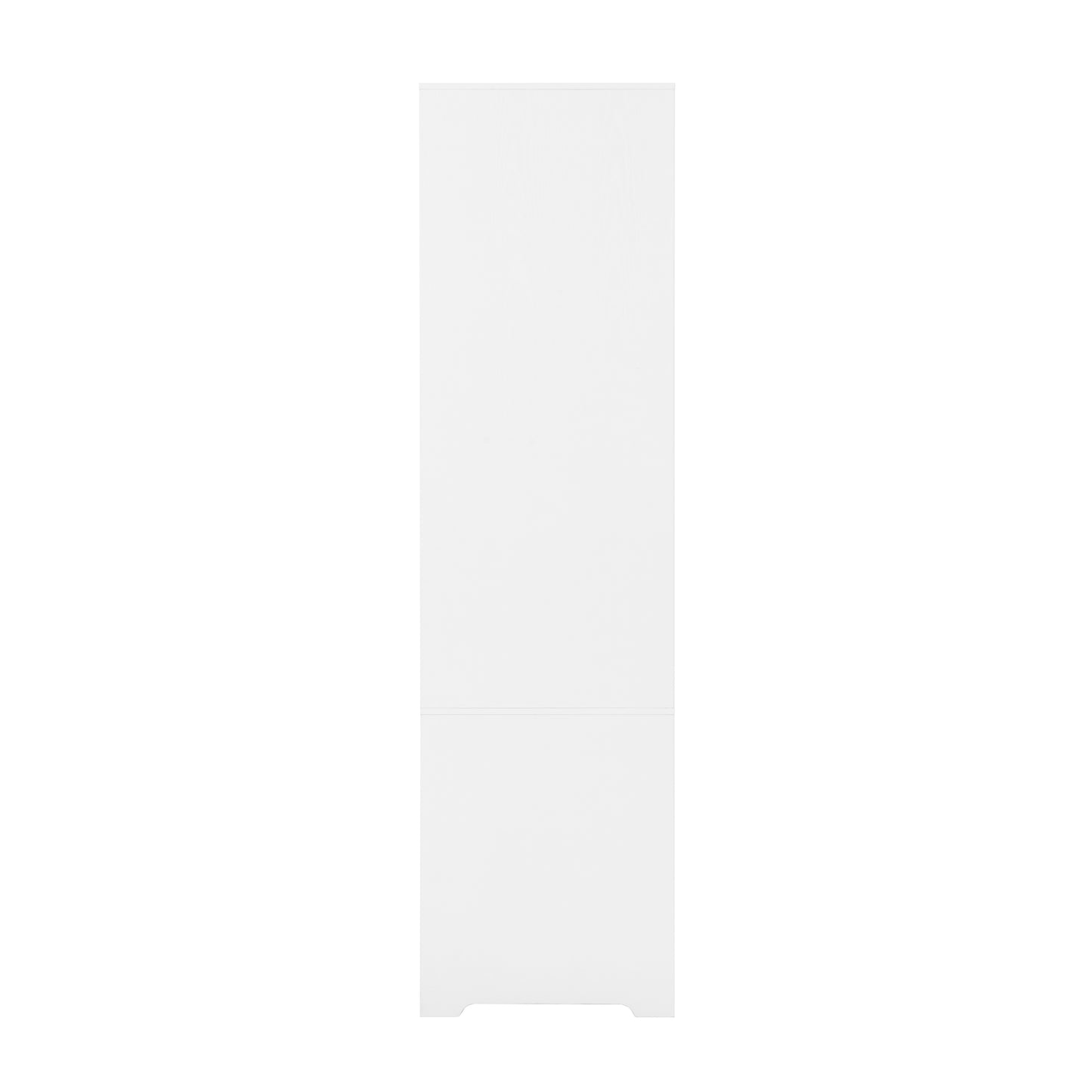 4-Door White Wardrobe Closet with Mirror & LED Lighting