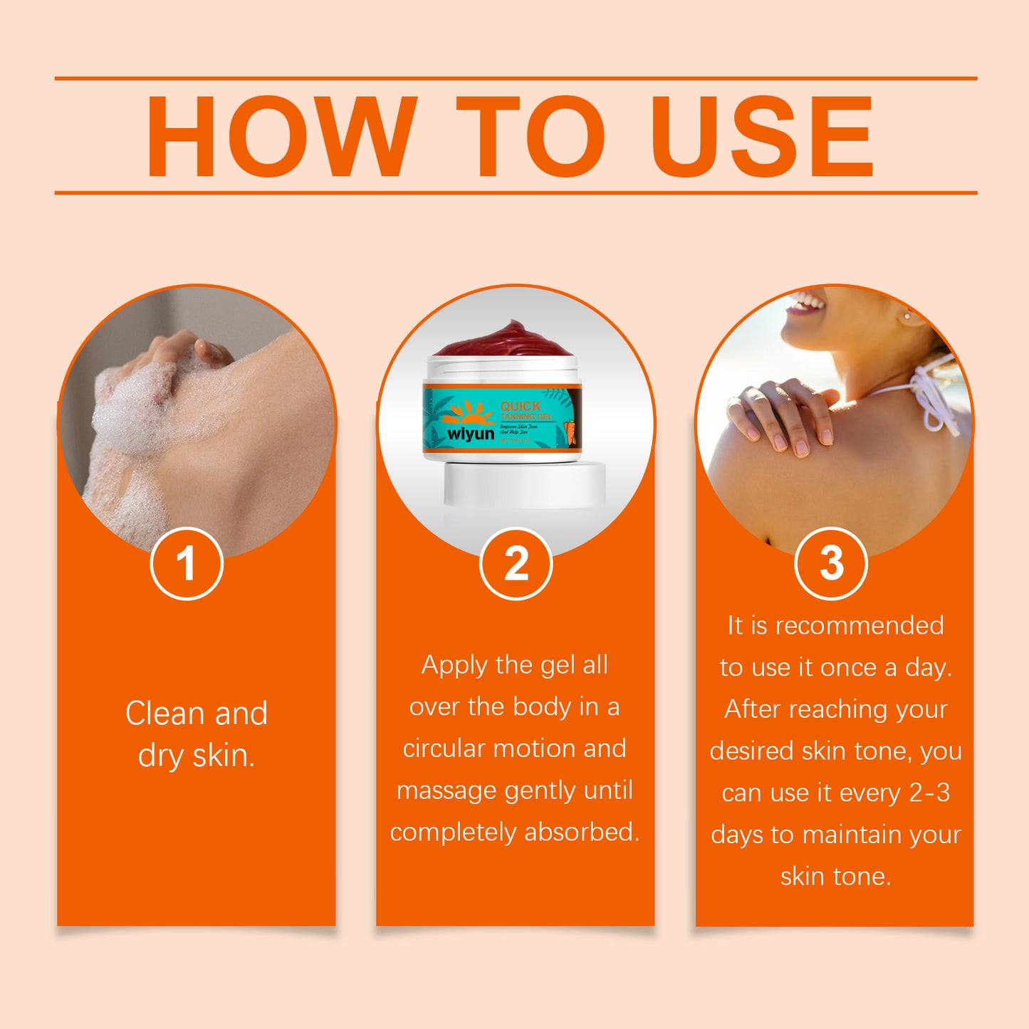 Quick Tanning Gel - Moisturizing Bronzer with Aloe & Carrot Seed Oil