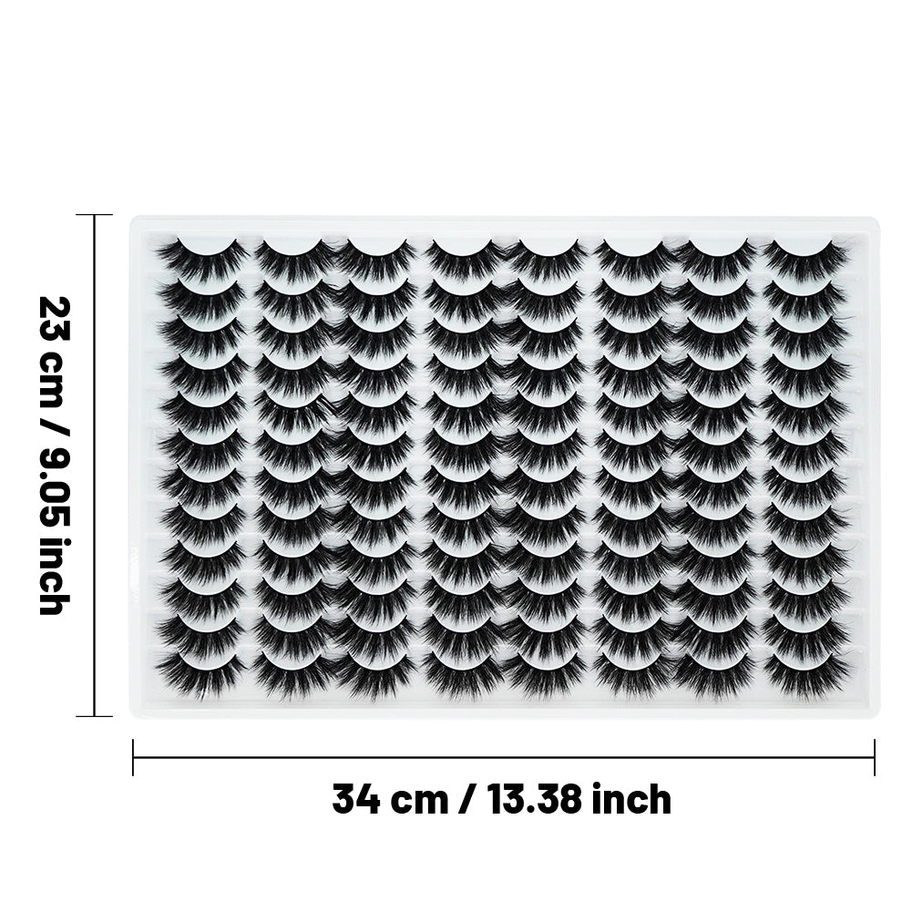 3D False Eyelashes - Multi-Layered Realistic Soft Lashes