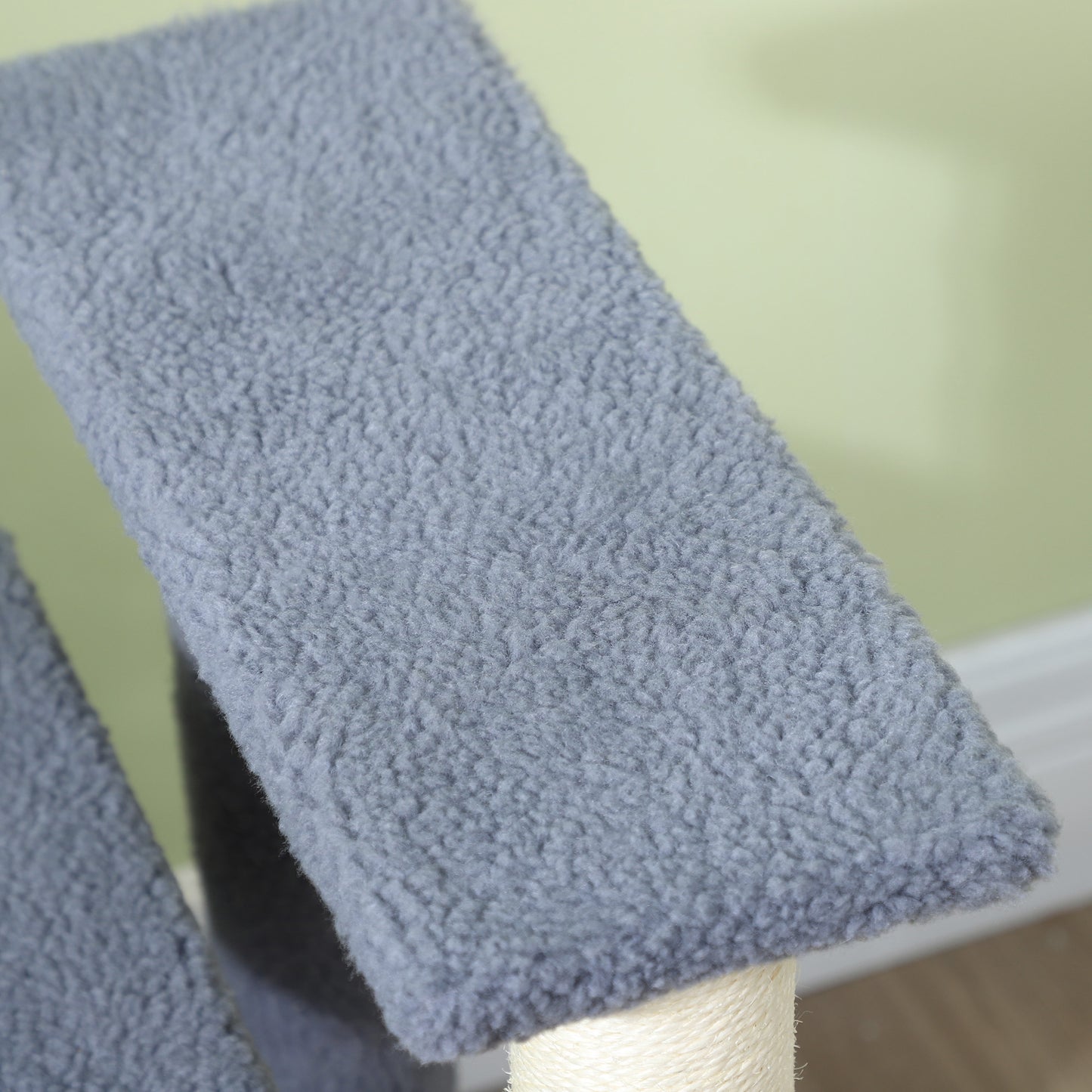 Cat Steps with Scratching Posts for High Beds & Sofas - Gray, 4 Levels