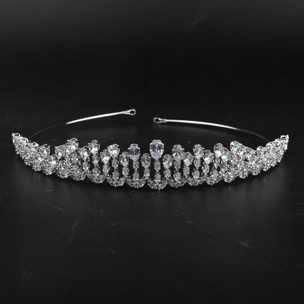 Zircon Light Luxury Crown Bride Wedding Headband