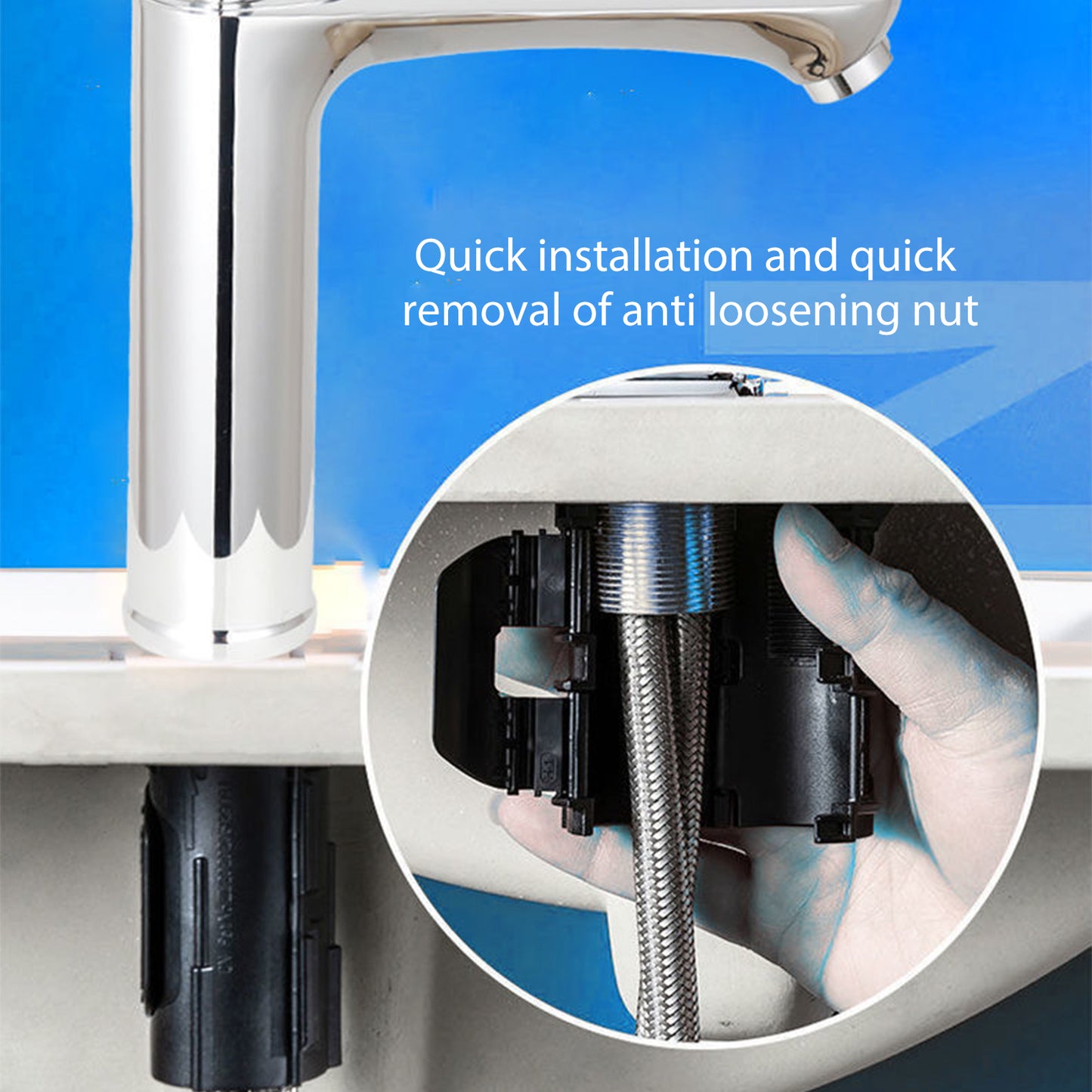 Kitchen Faucet Fixer Nut Retainer Clamp - Anti-Loosening Plastic Spacer
