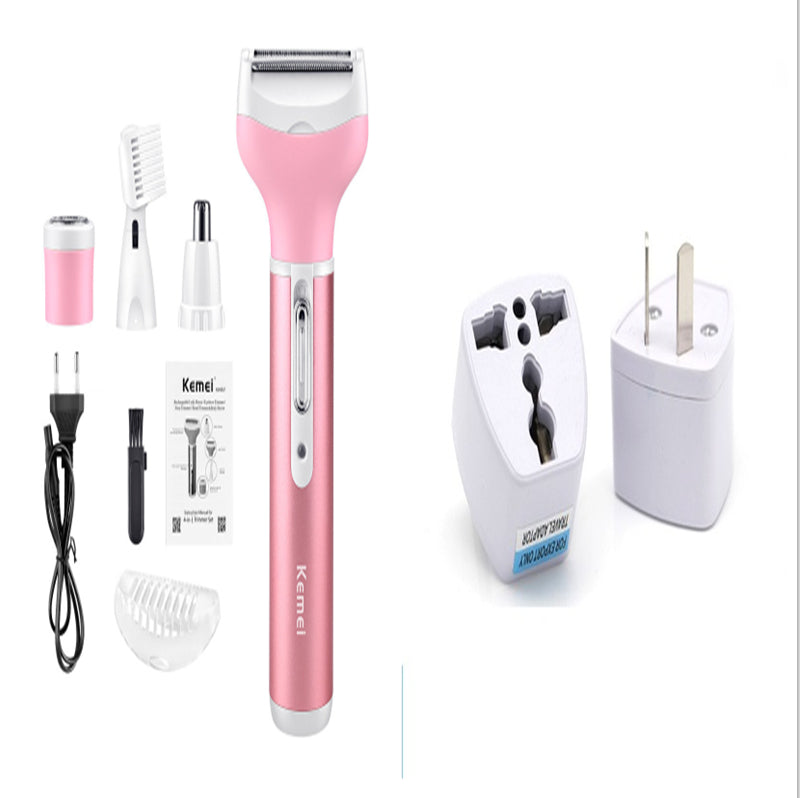4-in-1 Women's Electric Shaver & Trimmer for Face, Eyebrow, Nose & Ear