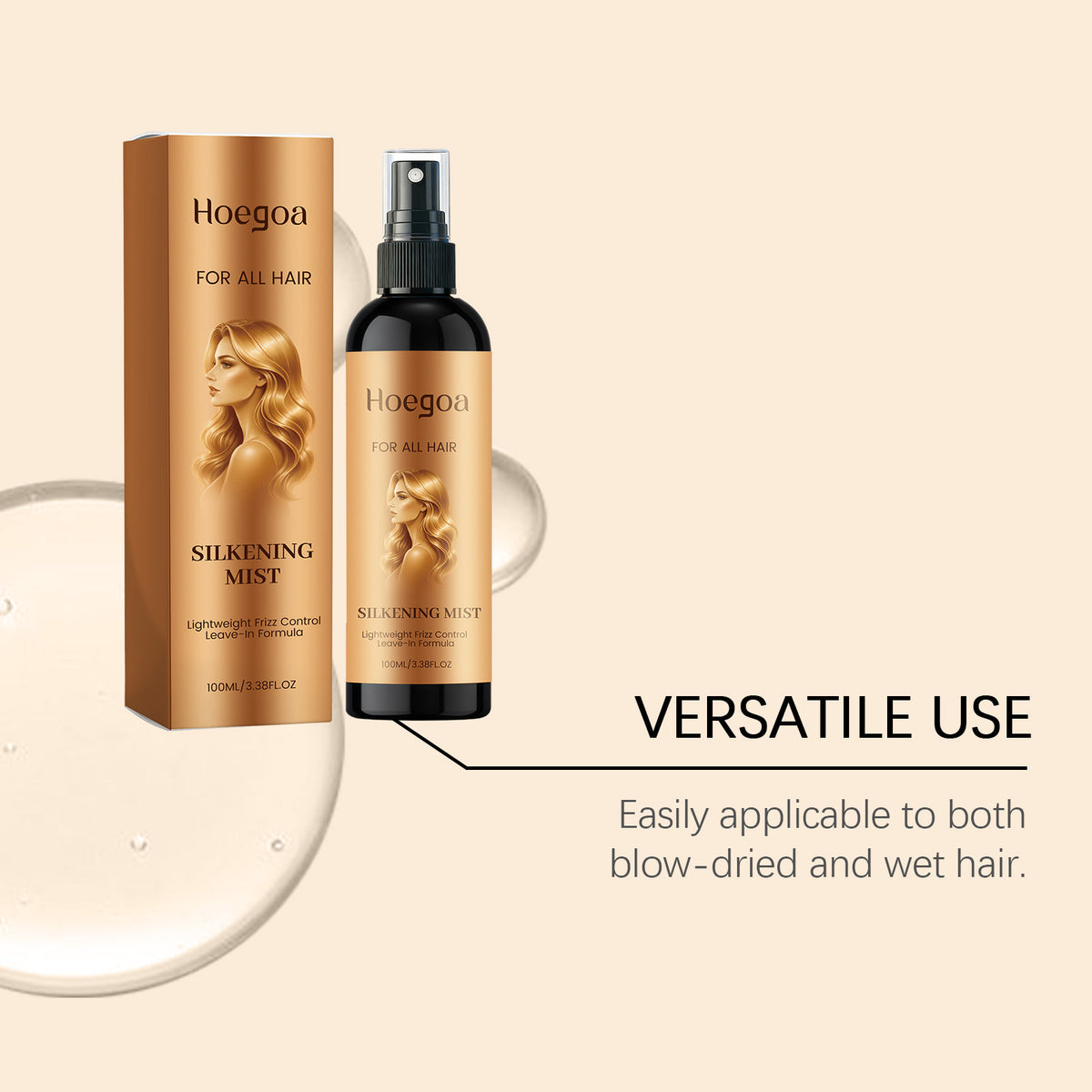 Silkening Face & Hair Mist - Hydrating 100ml Beauty Spray for Skin & Hair