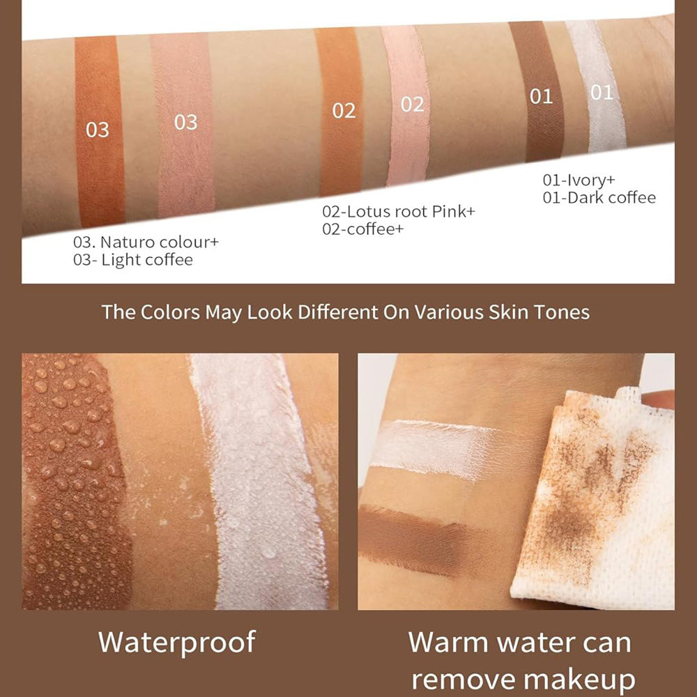 3-Piece Dual-Ended Contour & Highlighter Stick - Waterproof Makeup Set