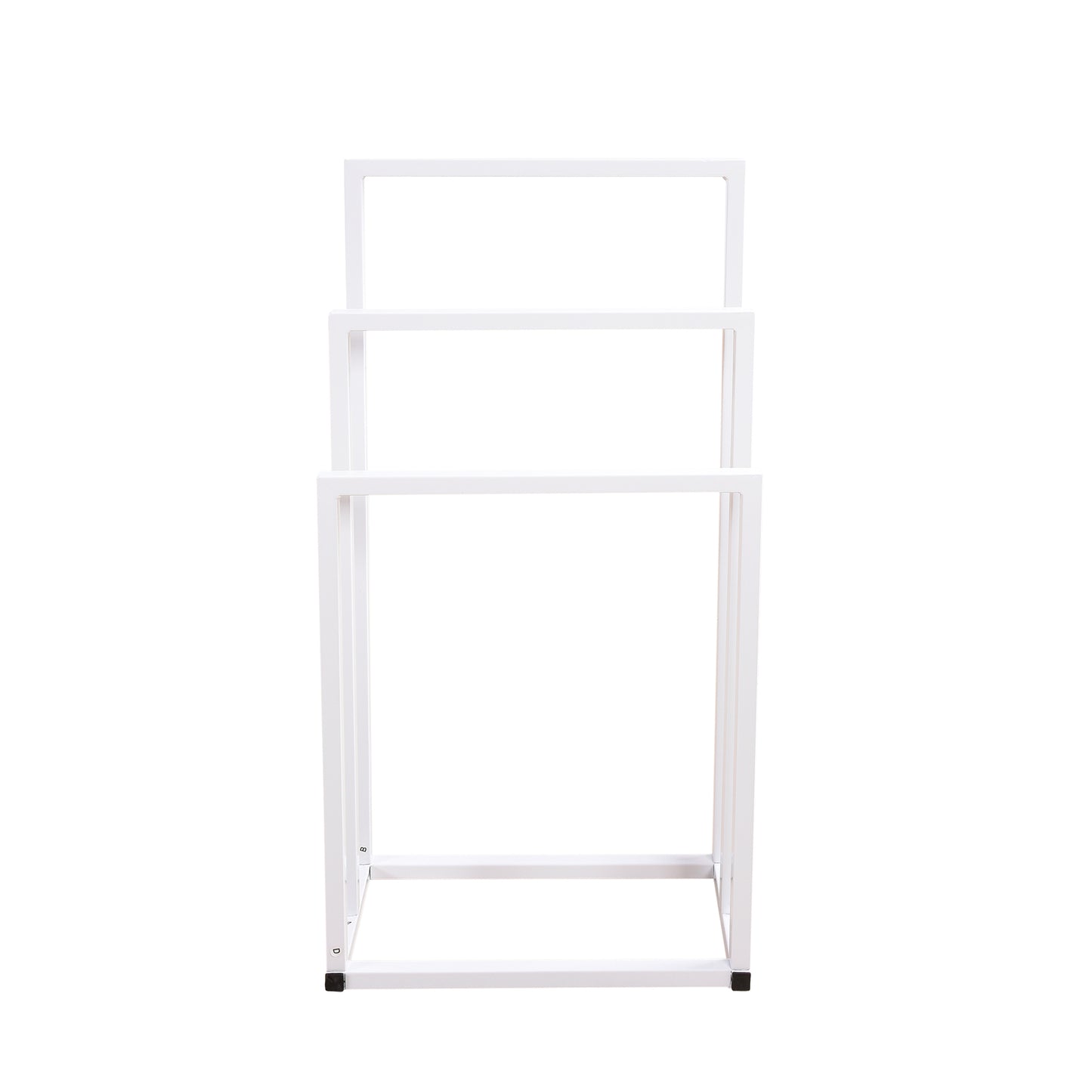 Metal Freestanding Towel Rack - 3-Tier Bathroom Organizer, White