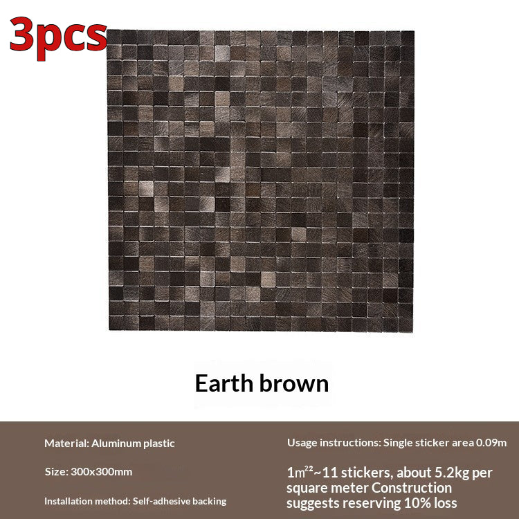 Self-Adhesive Mosaic Tile Wall Panels - Aluminum Plastic Background for Kitchen & Home Decor