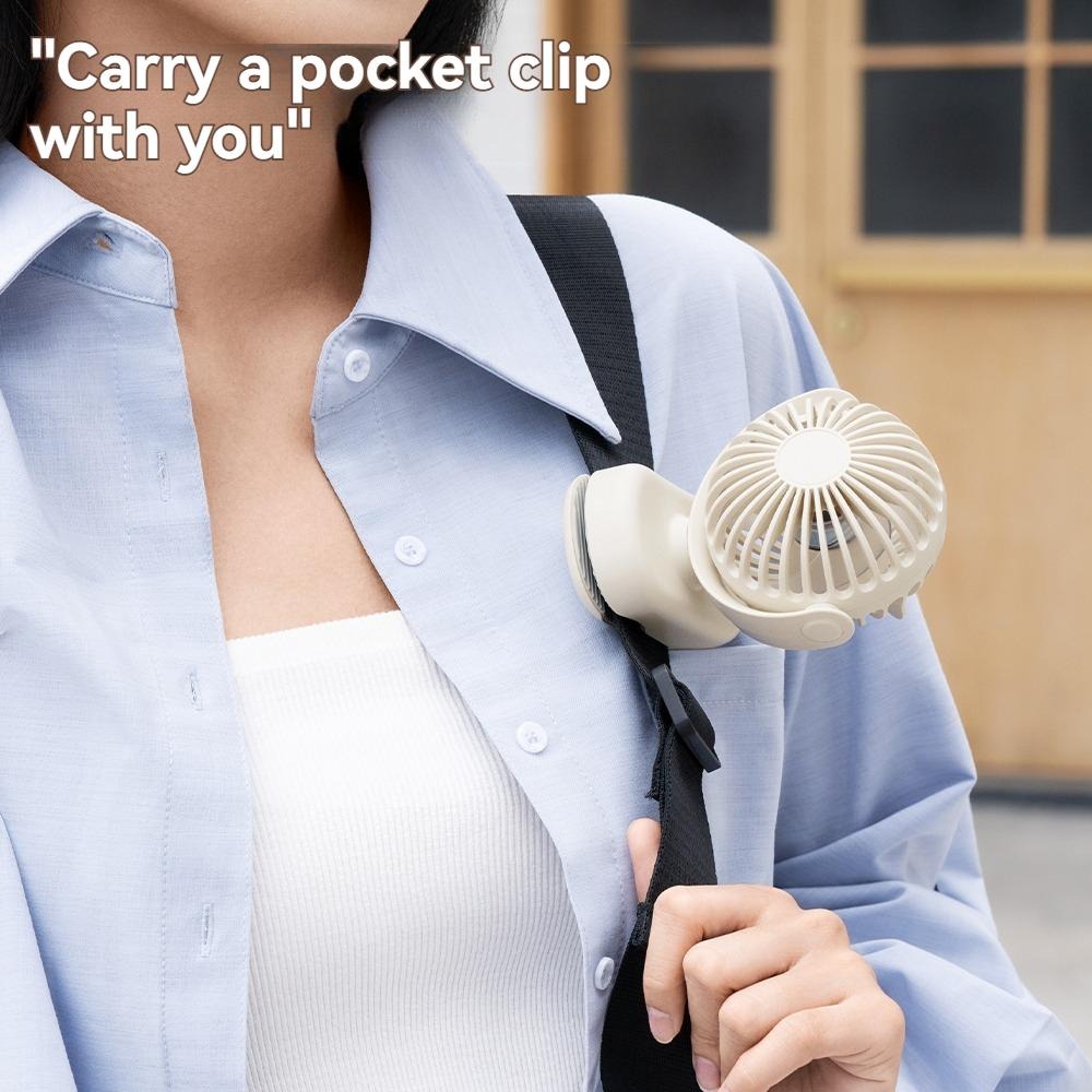 USB Clip-On Fan with 360° Adjustable Head Rechargeable Battery Quiet Operation