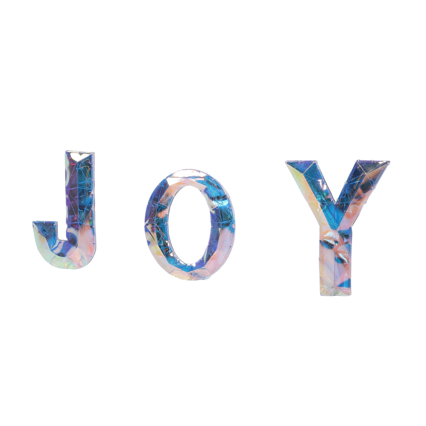 3 Piece Outdoor Xmas Decor Letters LED Lighted Prism Holiday Yard
