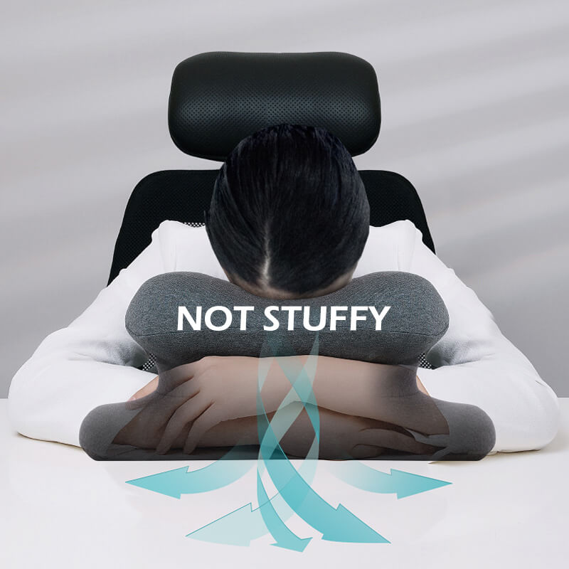 Memory Foam Nap Pillow for Students and Office Workers - Ergonomic Comfort