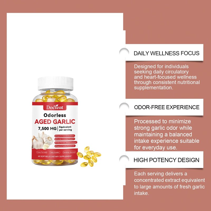 Garlic Extract Softgel Capsules - 60 Count