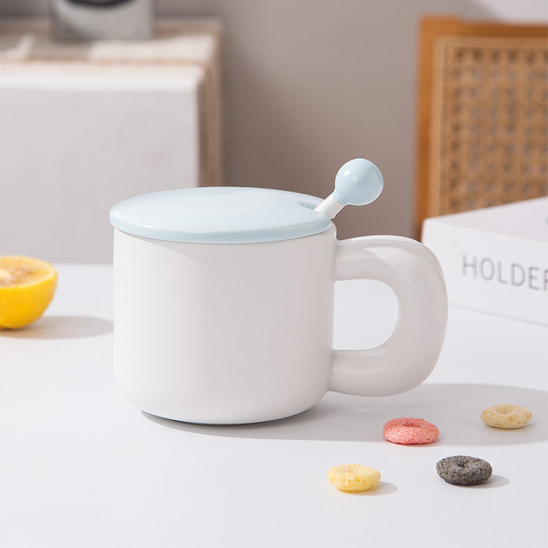 Ceramic Drinking Mug for Office Water - 380ml, Multi-Color