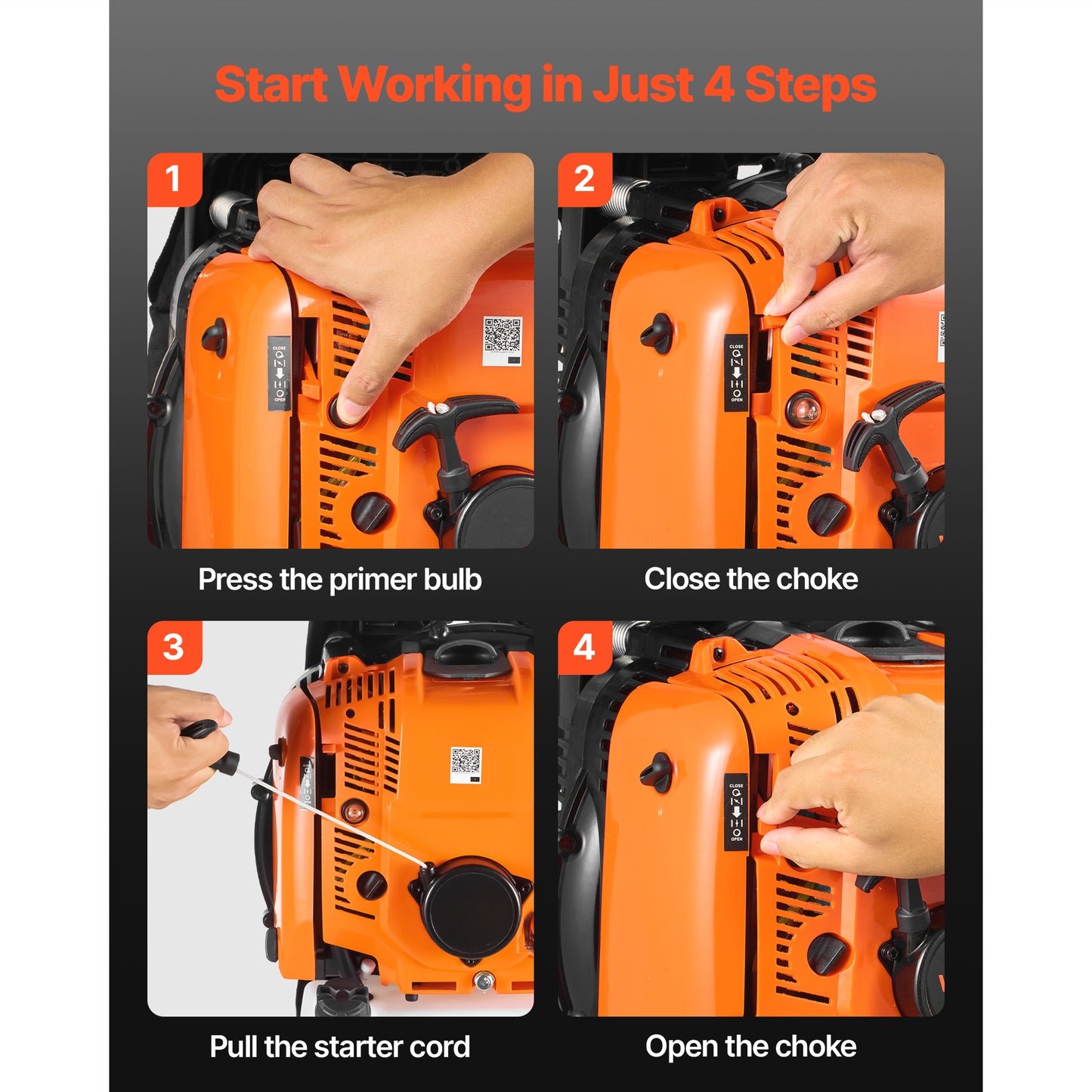 Gas-Powered Leaf Blower 75.6CC 4-Stroke Engine 615 CFM 179 MPH Yard Cleanup
