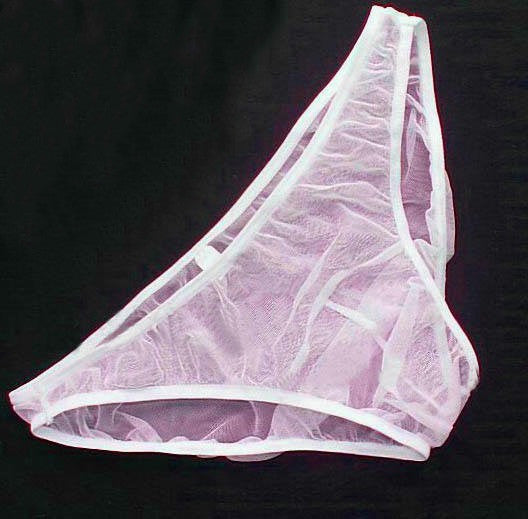 Plus Size Transparent Mesh Lingerie - Low Waist T-Back See-Through Underwear